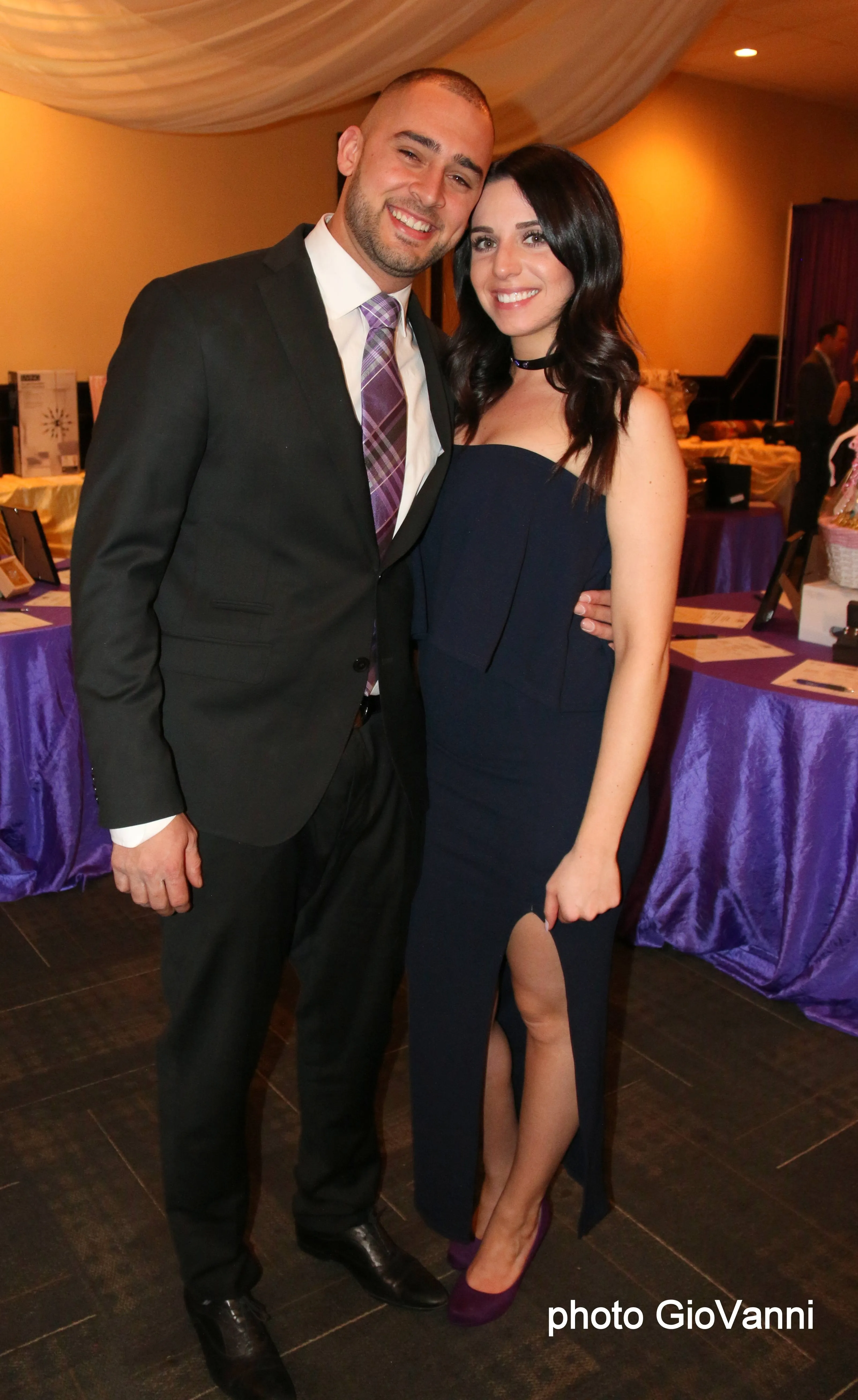 Couple at the charity gala event